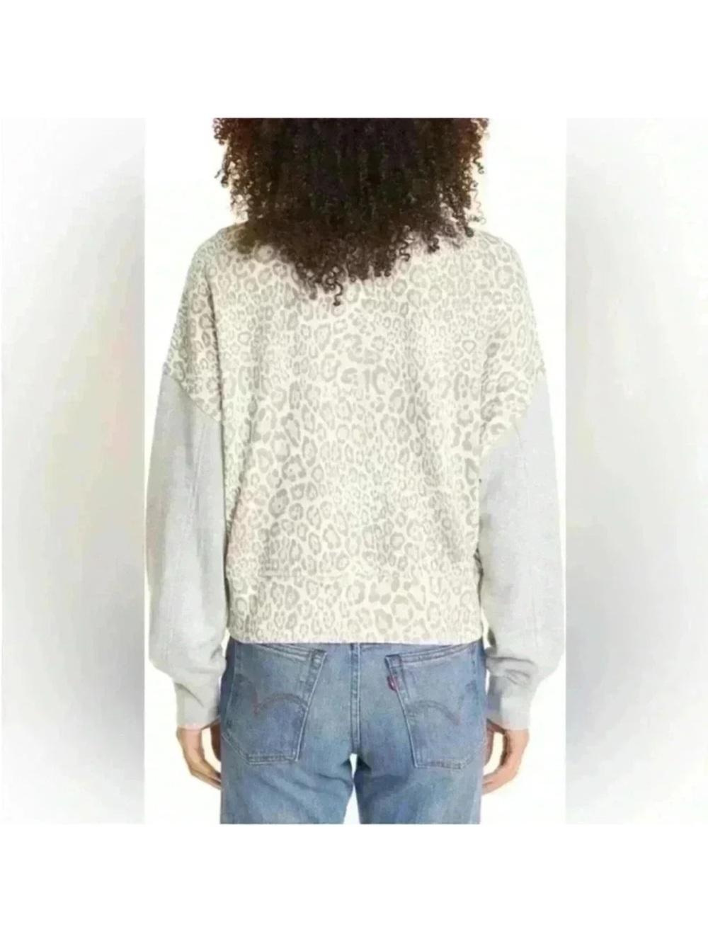 Rails Alice Leopard Print Cotton Blend Top in Mixed Grey Cheetah Size Large NWT - Picture 2 of 8